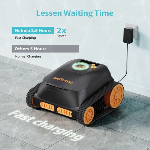 CoasTeering Nebula Cordless Robotic Pool Cleaner, 180min Runtime CoasTeering Nebula Cordless Robotic Pool Cleaner, 180min Runtime